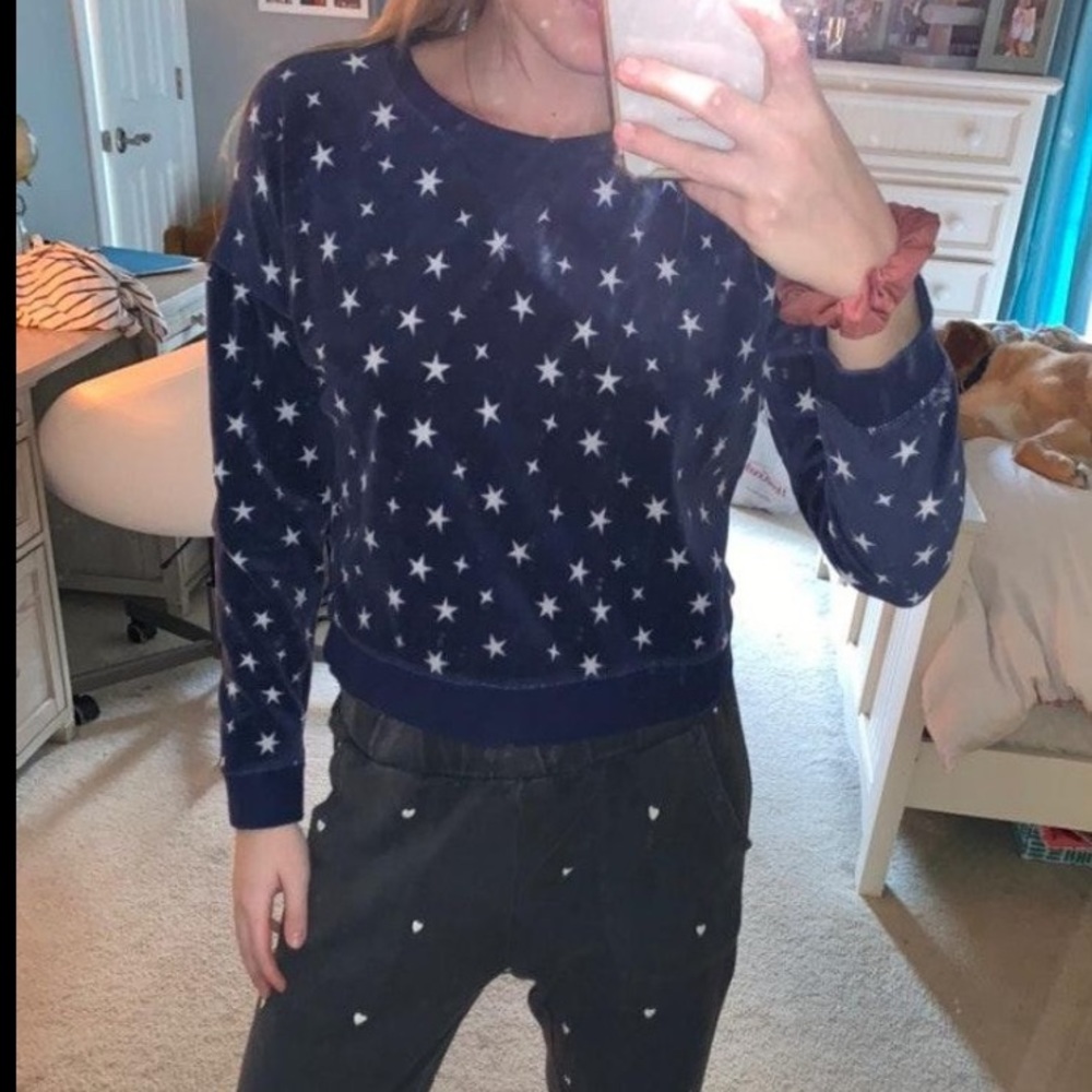 star cropped sweatshirt